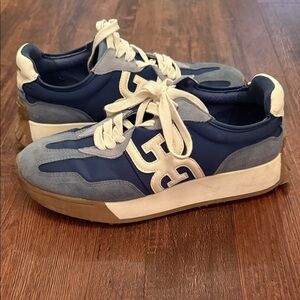 Stylish Blue and White Sneakers